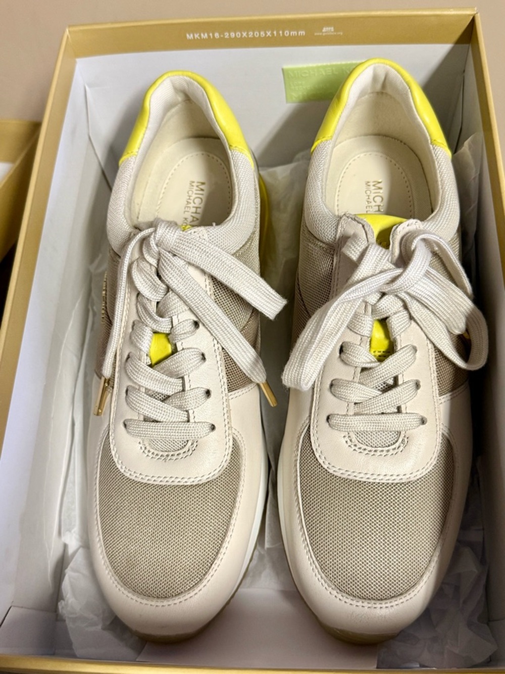 New Michael Kors Allie Trainer Extreme Small Air Mesh Sneakers Size 8 ( narrow )